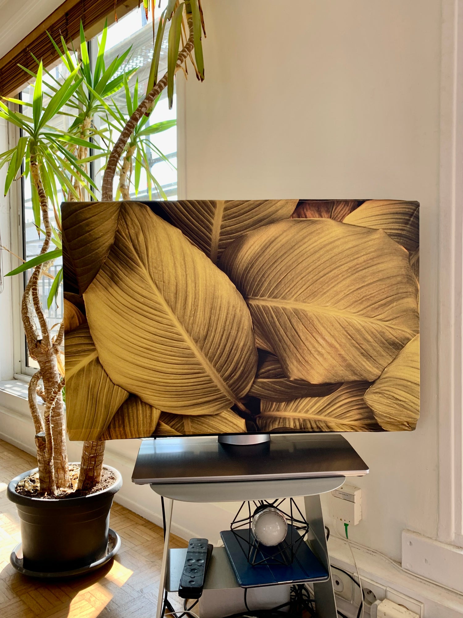 Le Cache TV Tropical CoolScreen en situation